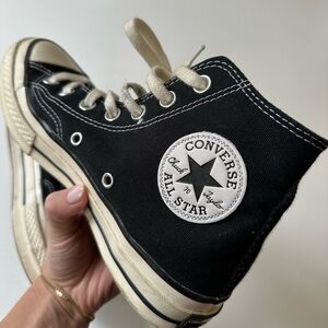 Converse Chuck 70 Hi Sneaker in Black & Egret
